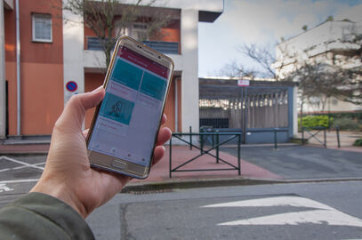 Parking Tramway Pavé Blanc - rue de Bretagne - Clamart